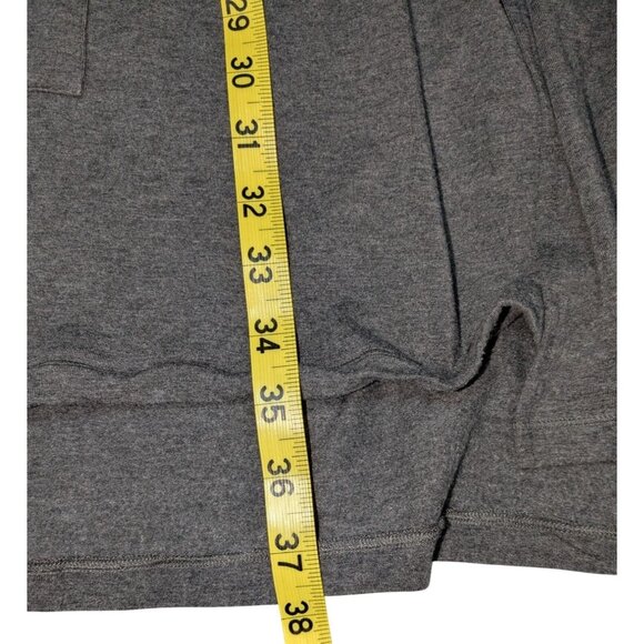 Eileen Fisher Womens Charcoal Gray Open Front Cardigan Pockets XL Relaxed Fit Li - Picture 6 of 11